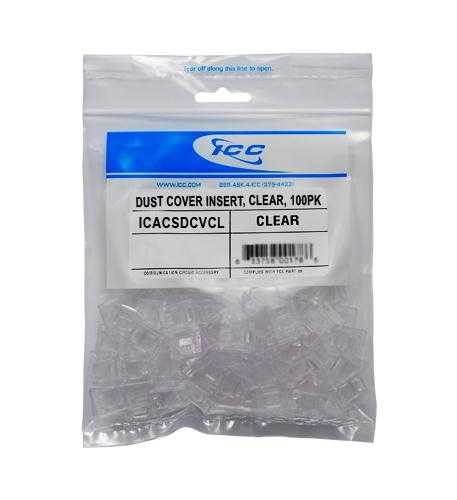 ICC, DUST COVER INSERT- CLEAR- 100PK ICC-ICACSDCVCL