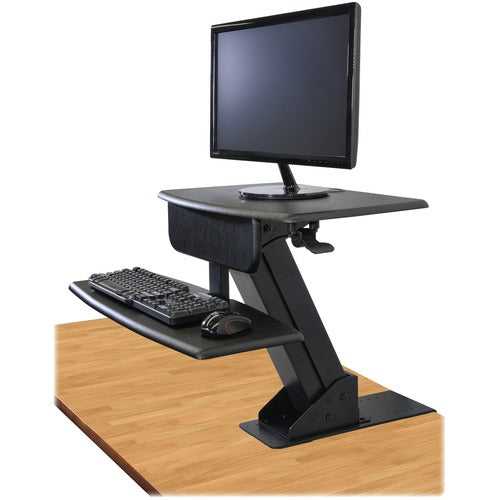 KANTEK, Desk Clamp On Sit To Stand,Workstation Black