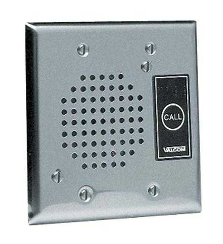 VALCOM, Doorplate Spkr- Flush w/LED (Stainless) VC-V-1072B-ST