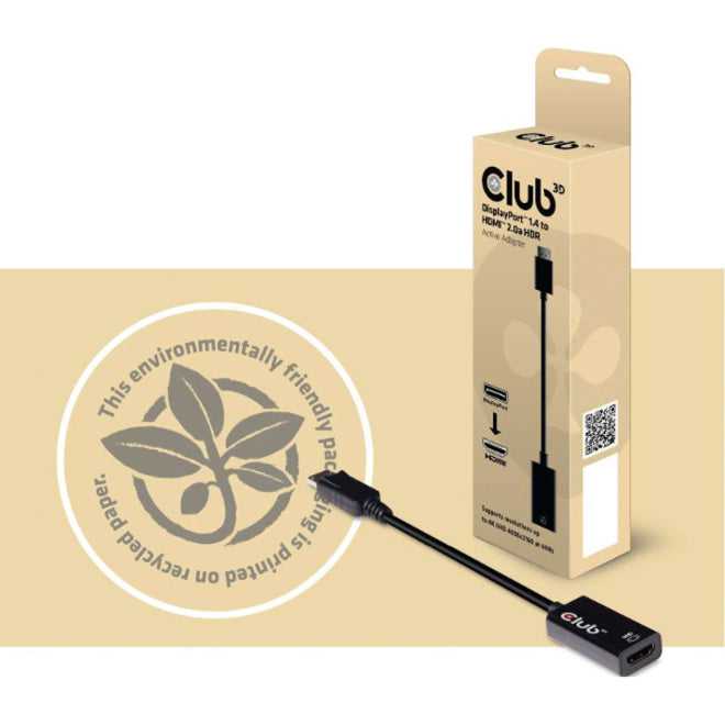 CLUB 3D, Dp 1.4 To Hdmi 2.0A 4K 60Hz Hdr,3D Active Adapter