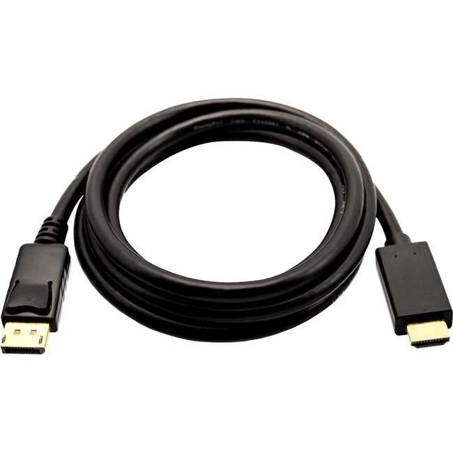 V7-CABLES, Dp To Hdmi Cable 2M 6Ft Black,Dp To Hdmi Cable 21.6Gbps 4K Uhd 2M