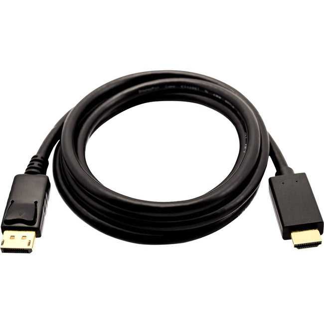 V7-CABLES, Dp To Hdmi Cable 3M 10Ft Black,Dp To Hdmi Cable 21.6 Gbps 4K Uhd