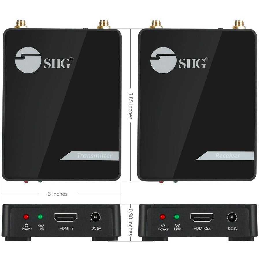 SIIG, INC., Dual Antenna Wrls Hdmi Extender,With Ir 100M