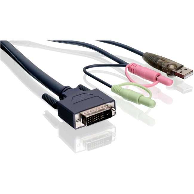 IOGEAR, Dual Link Dvi Kvm Cable Usb & Aud/Mic 16
