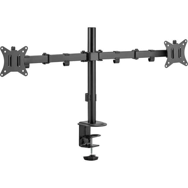 V7 MOUNTS AND STANDS, Dual Monitor Clamp Desk Mount,Max 32In Displays W/ Grommet