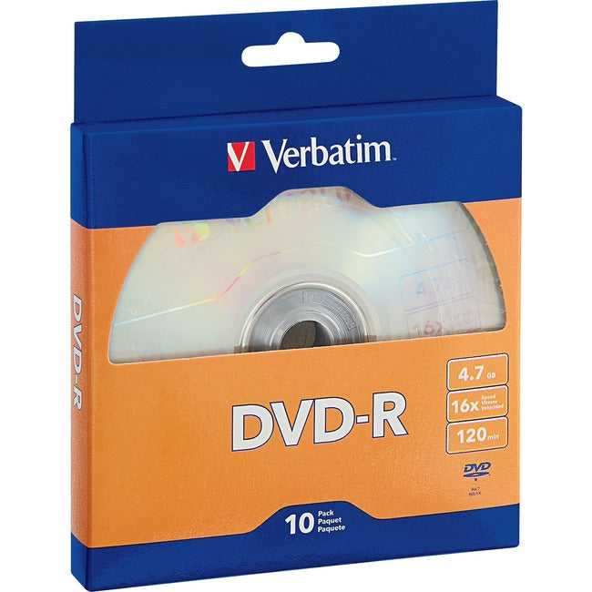 VERBATIM AMERICAS LLC, Dvd-R 4.7Gb 16X Branded 10Pk Box