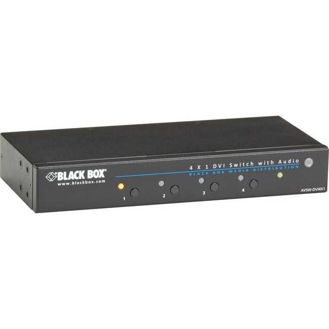 BLACK BOX, Dvi Switch With Audio - 4 X 1, Gsa, Taa