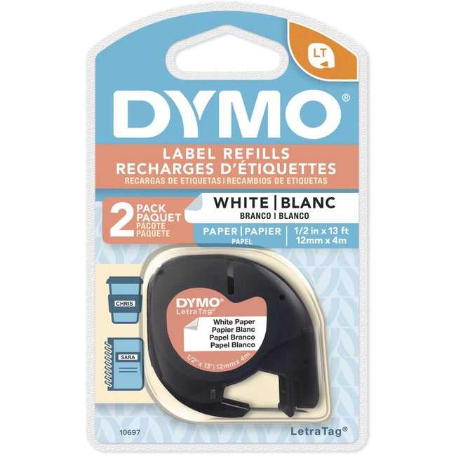 DYMO, Dymo Letratag Paper Label 2 Pack White W Black Printing, 1/2 X 13- Must Ordered