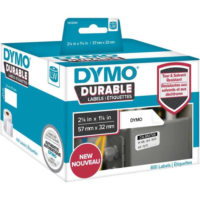 DYMO, Dymo Lw Durable 2-1 4In X 1-1 4In White Poly, 800 Labels