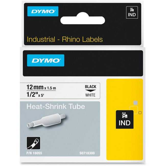 DYMO, Dymo Rhino 1/2In X 5Ft, White Heat Shrink Tubes