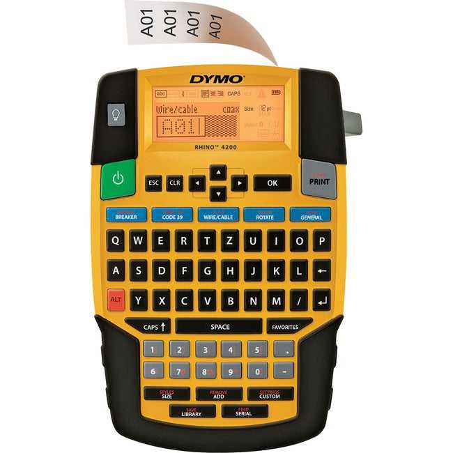 Newell Brands, Dymo Rhino 4200 Industrial Labeler. One-Touch Hot Key Shortcuts Helps Get Labeli