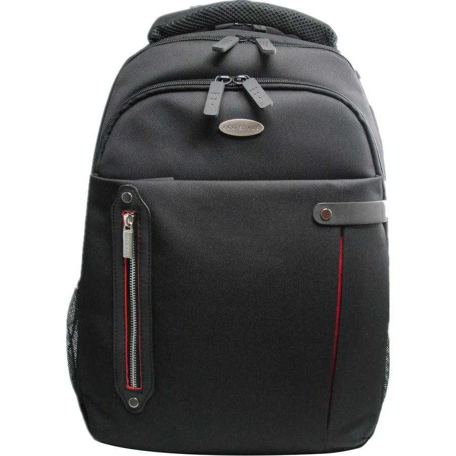 ECO STYLE, ECO STYLE Tech Pro Carrying Case (Backpack) for 16" to 16.4" Apple iPad Notebook - Red, Black