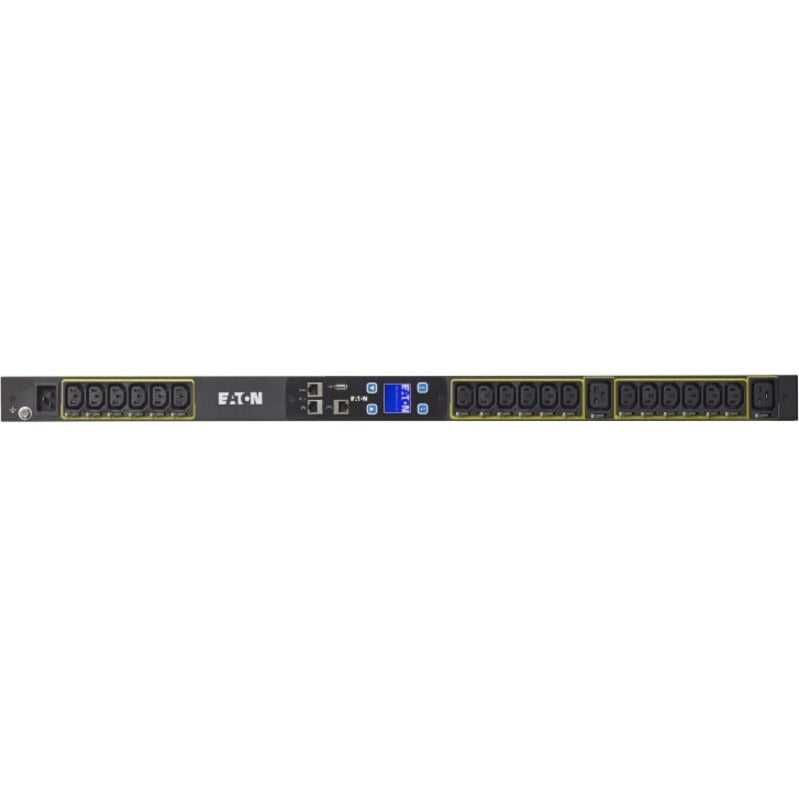 Eaton, Eaton Metered Input rack PDU, 0U, L6-30P input, 5.76 kW max, 200-240V, 24A, 10 ft cord, Three-phase, Outlets: (12) C13, (2) C19