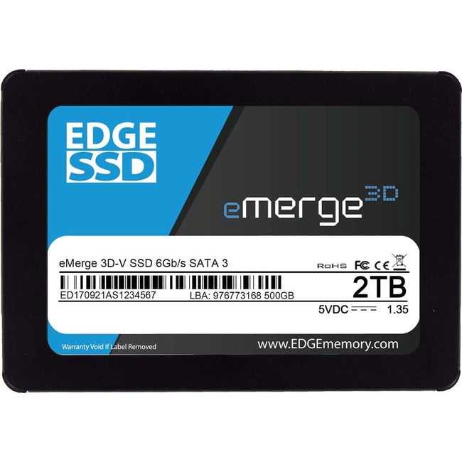 EDGE MEMORY, Edge Emerge 3D-V 2 Tb Solid State Drive - 2.5" Internal - Sata (Sata/600) - Taa Compliant