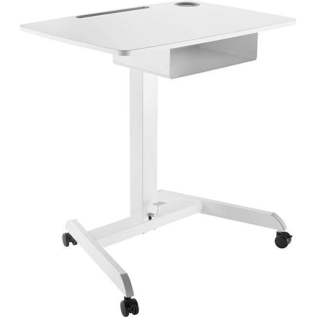 V7 MOUNTS AND STANDS, V7 Mobile Student Desk With Drawer - Height Adjustable - Gas Spring - 44.30" Max Height X 22" Width