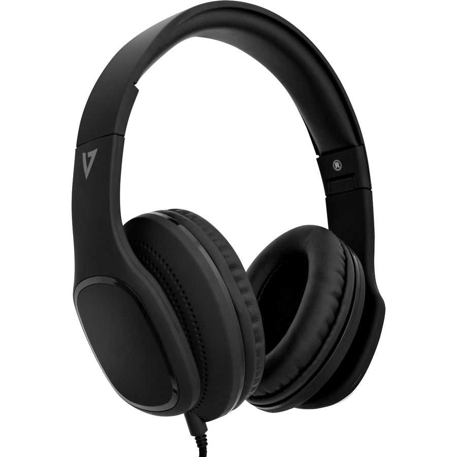 V7, V7 Over-Ear Headphones With Microphone - Black