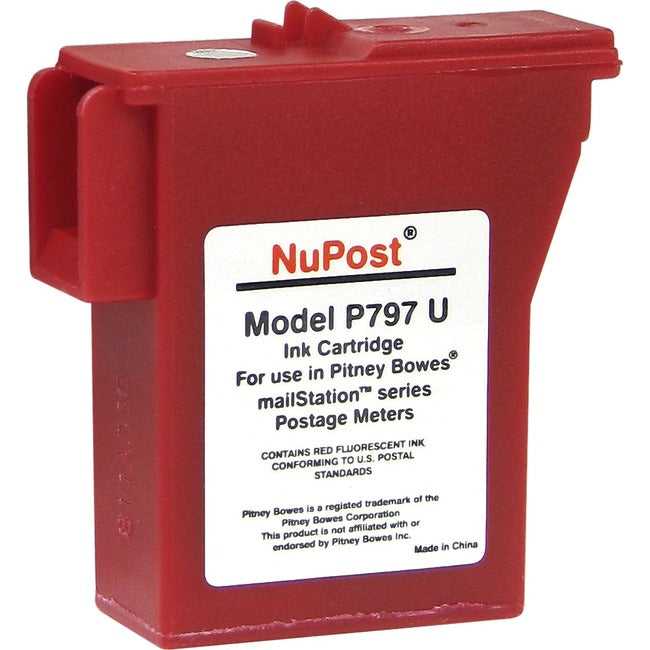 V7, V7 Remanufactured Postage Meter Red Ink Cartridge For Pitney Bowes 797-0/797-Q/797-M - 400 Page Yield