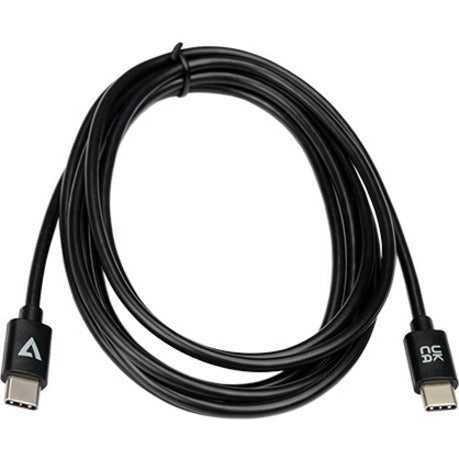 V7, V7 Usb-C Male To Usb-C Male Cable Usb 2.0 480 Mbps 3A 2M/6.6Ft Black