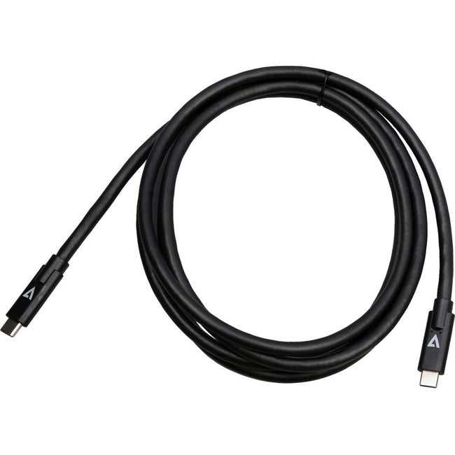 V7-CABLES, V7 Usb-C Male To Usb-C Male Cable Usb 3.2 Gen2 10 Gbps 3A 2M/6.6Ft Black