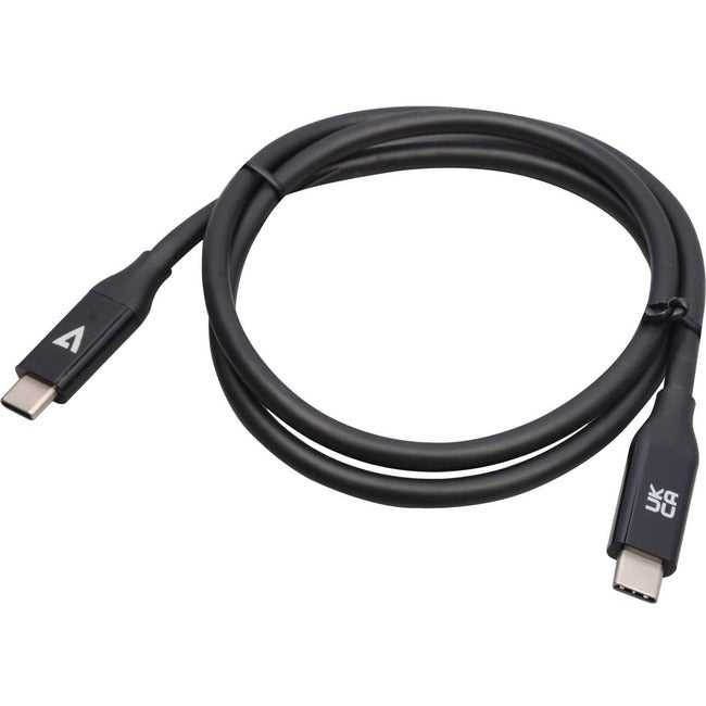 V7-CABLES, V7 Usb-C Male To Usb-C Male Cable Usb4 40 Gbps 5A 0.8M/2.6Ft Black