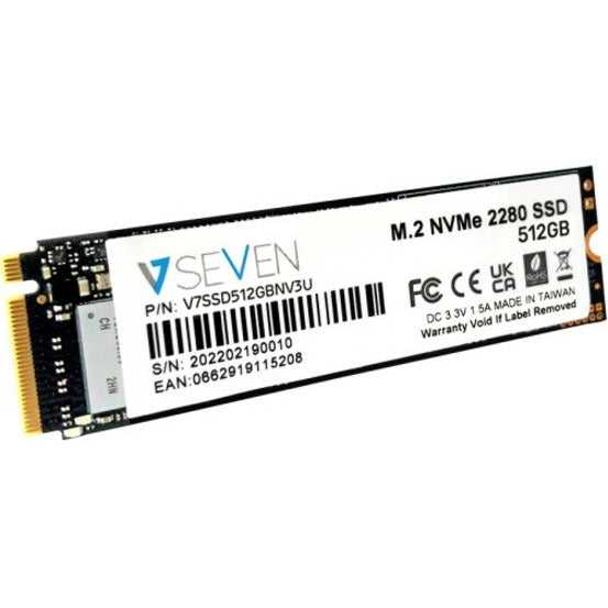 V7, V7 V7Ssd512Gbnv3U 512 Gb Solid State Drive - M.2 Internal - Pci Express Nvme (Pci Express Nvme 3.0 X4) - Taa Compliant