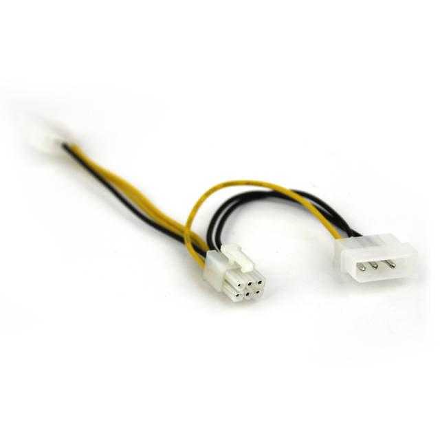 VCOM, Vcom Ce313 18Inch 2X 4Pin Molex Male To 6Pin Pci-E Power Adapter Cable
