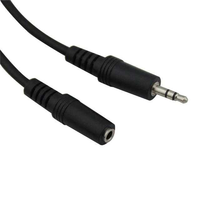 VCOM, Vcom Cv202-6Feet 6Ft 3.5Mm Male To 3.5Mm Female Stereo Audio Cable (Black)