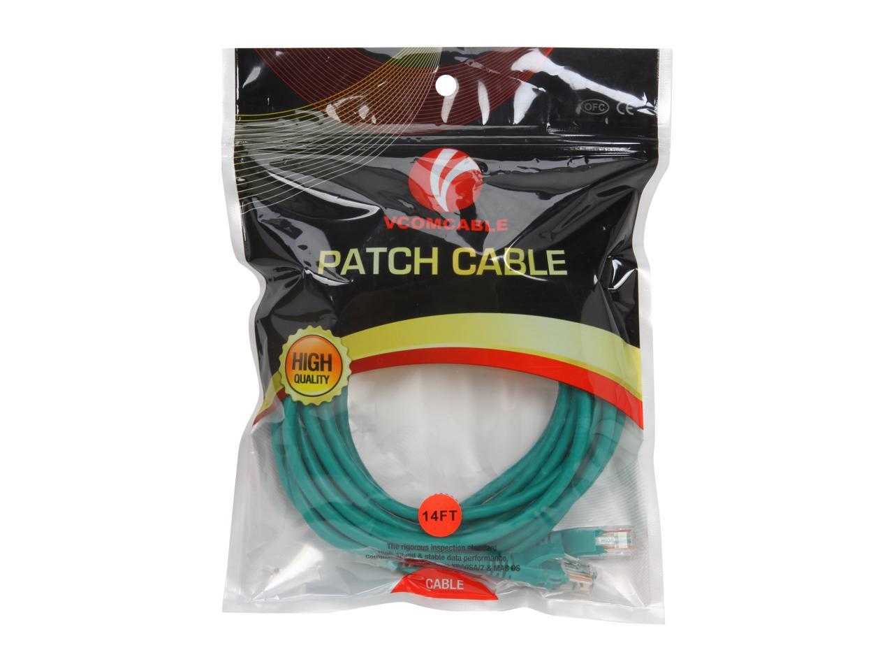 VCOM, Vcom Np511-14-Green 14Ft Cat5E Utp Molded Patch Cable (Green)