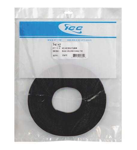 ICC, Velcro Tie Bulk 75ft - Black ICC-ICACSV75BK