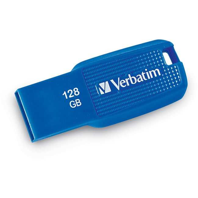 VERBATIM CORPORATION, Verbatim 128Gb Ergo Usb 3.0 Flash Drive - Blue