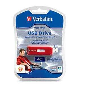 Verbatim, Verbatim 4Gb Store 'N' Go Usb Flash Drive Usb Type-A 2.0 Red